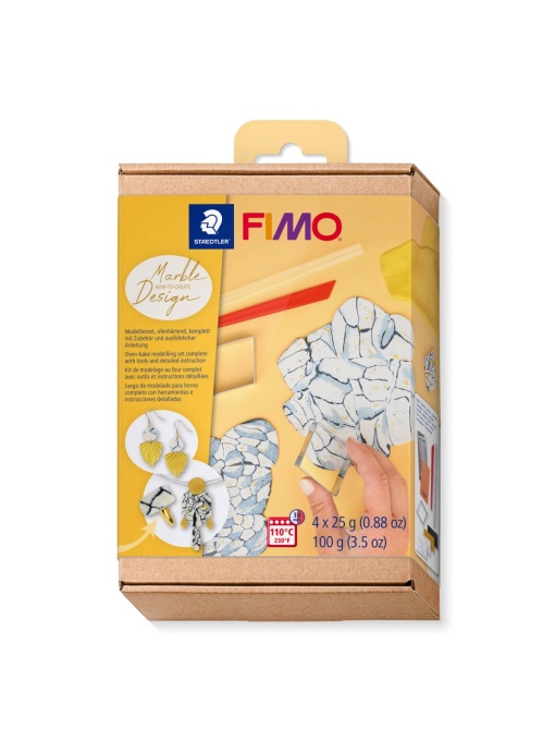 Комплект глина Staedtler Fimo, 4 х 25g, Marble design