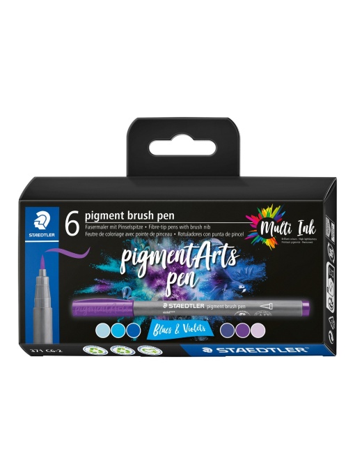 Маркери Staedtler Pigment Arts 371, 6 цвята, 371 c6-2