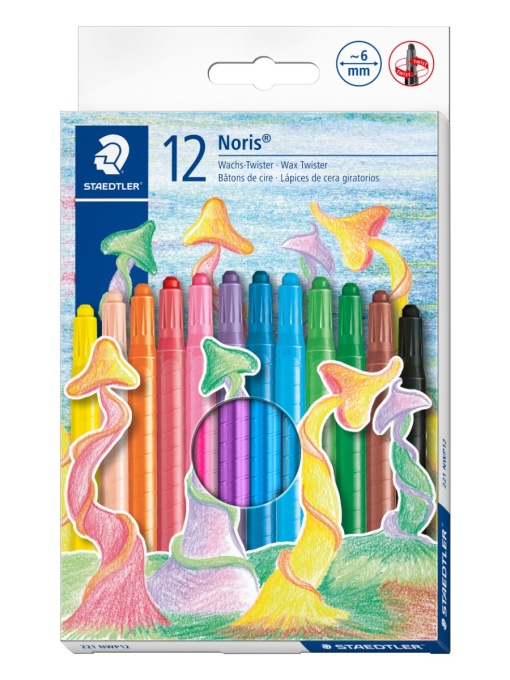 Пастели Staedtler Noris Club Twister 221, 12 цвята