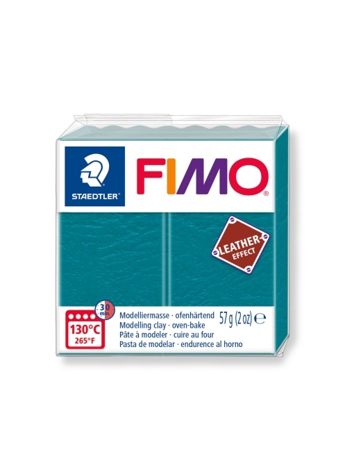 Полимерна глина Fimo Leather 8010, 57g, тюркоаз 369