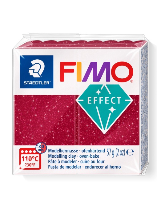 Полимерна глина Staedtler Fimo Effect, 57g, галактическо червен202