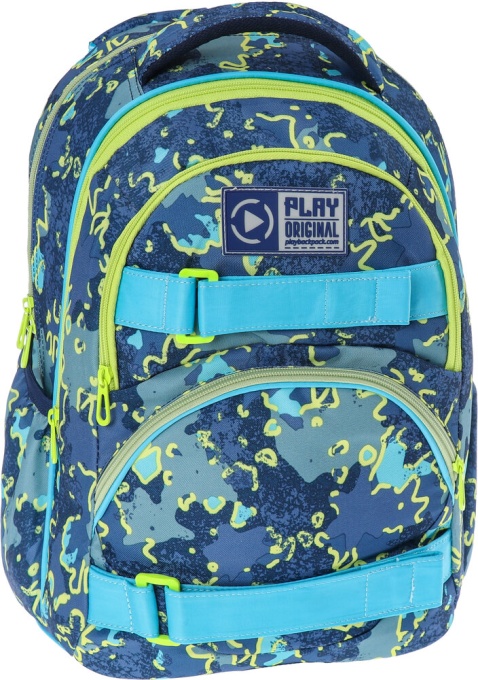 Ученическа Раница Play Dexter Mini Ergo Military Neon