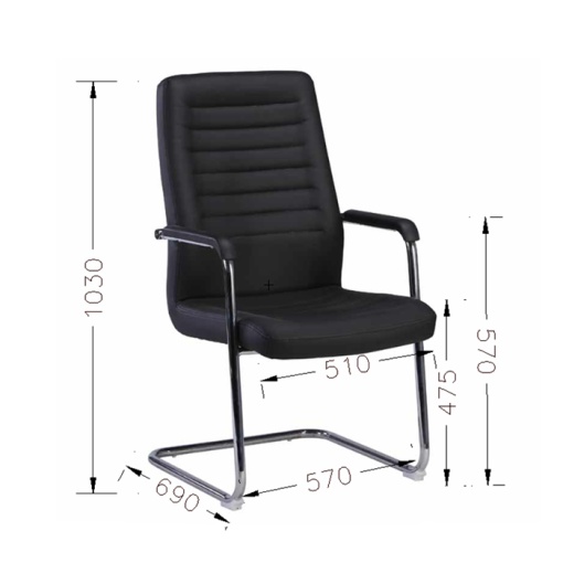 Черен посетителски стол Sit M, 2 броя в комплект, RFG