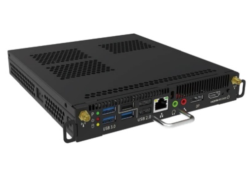 Huawei OPS with Intel Core i7-10700 processor, 16GB DDR4 RAM, 512GB SSD, Windows 10 IoT Enterprise SAC, and dimensions of 195mm x 180mm x 30mm.