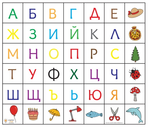 Азбука и картинки - постелка за BeeBot 6x7