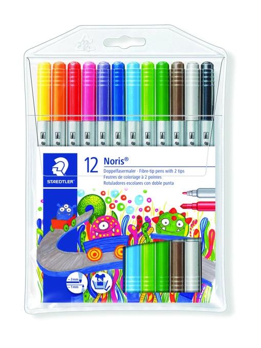 Двувърхи флумастри Staedtler NC 320, 12 цвята