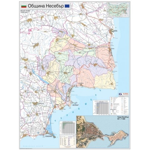 Карта на община Несебър