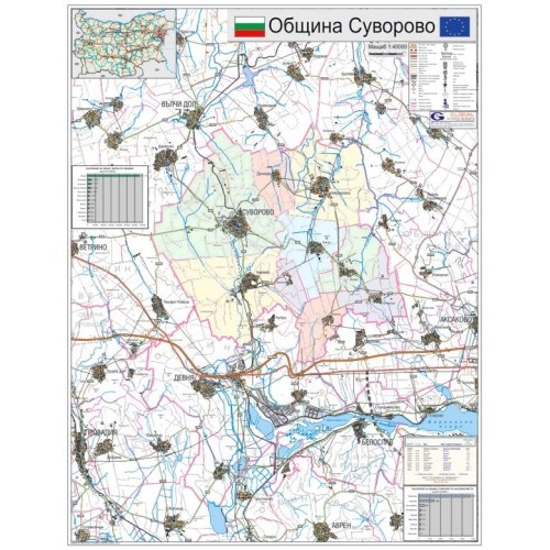 Карта на община Суворово
