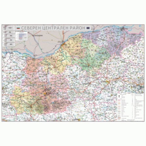 Карта на Северен централен район