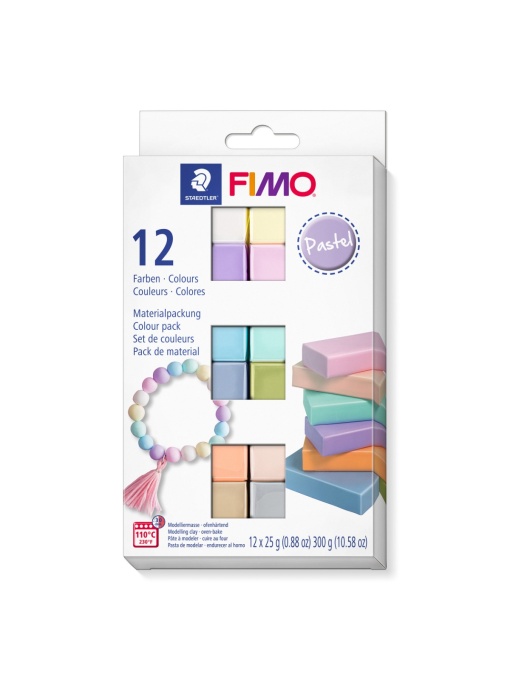 К-т глина Staedtler Fimo Soft, 12цв. х 25g, Pastel