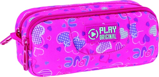 Несесер B64 С 2 Ципа Pink Hearts