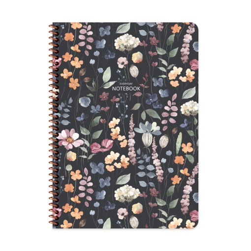 Тетрадка А4 80 Л. ШР, Спирала, Flowers