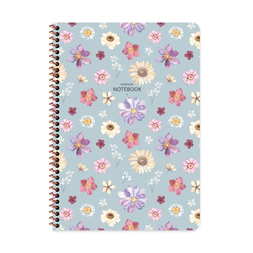 Тетрадка А5 80 Л. ШР, Спирала, Flowers