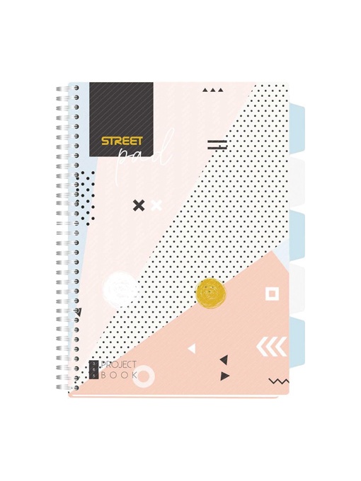 Тетрадка Street Pad, А5, спирала, PP, 100 листа, МК, colourful