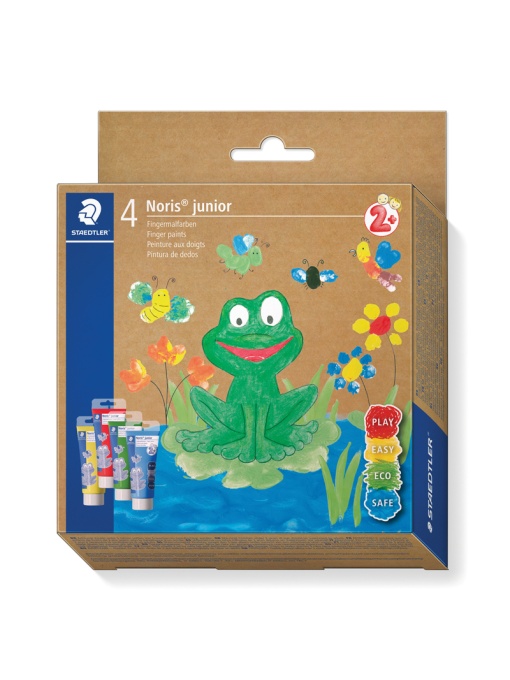 Боя Noris Junior finger paint, 4 цвята x 75 ml