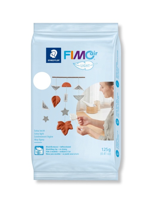 Глина Staedtler Fimo Air light 8133, 125g, бял