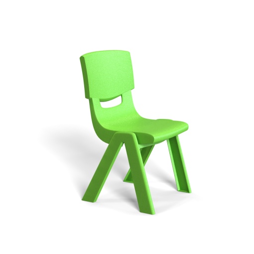 Детски стол Chico, зелен, пластмасов, с облегалка, 41 х 35 х 62 cm, RFG