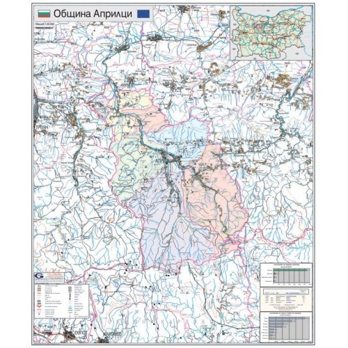 Карта на община Априлци