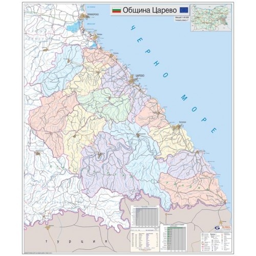 Карта на община Царево