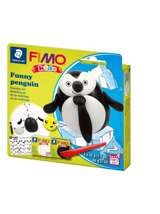 Комплект глина Staedtler Fimo Kids, 2x42g, Penguin