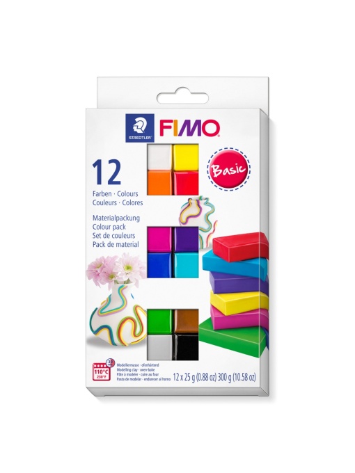 К-т глина Staedtler Fimo Soft, 12 цв. х 25g, Basic