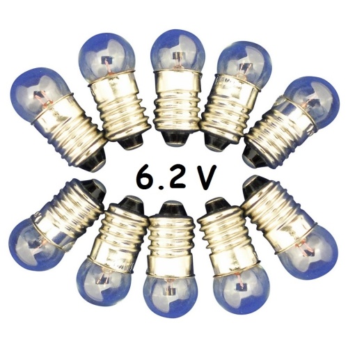 Малки електрически крушки 6.2 V - 10 бр.