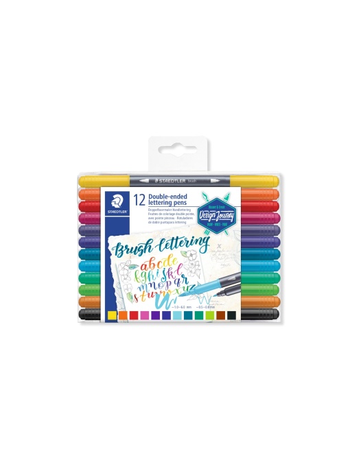 Маркери за ръкопаковка писане Staedtler DJ, двув, 12 цв