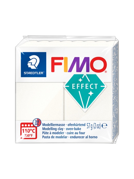Полимерна глина Staedtler Fimo Effect,57g, мет.бял 08