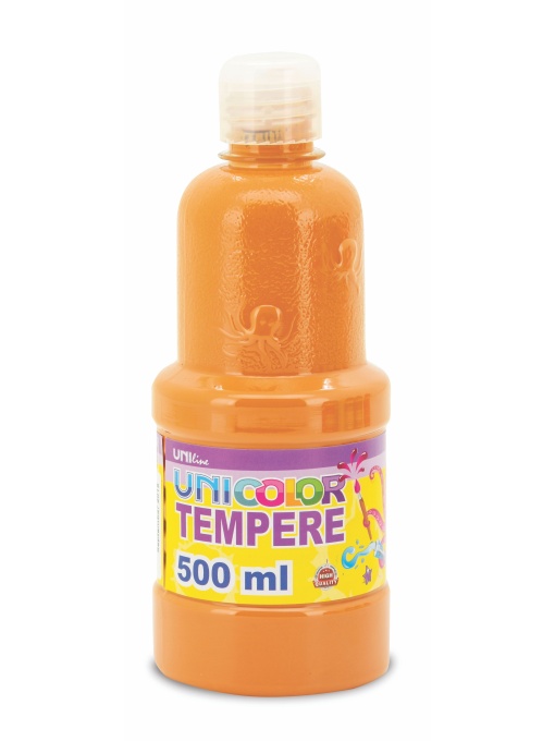 Темперна боя Uniline, 500 мл в бутилка, оранжева