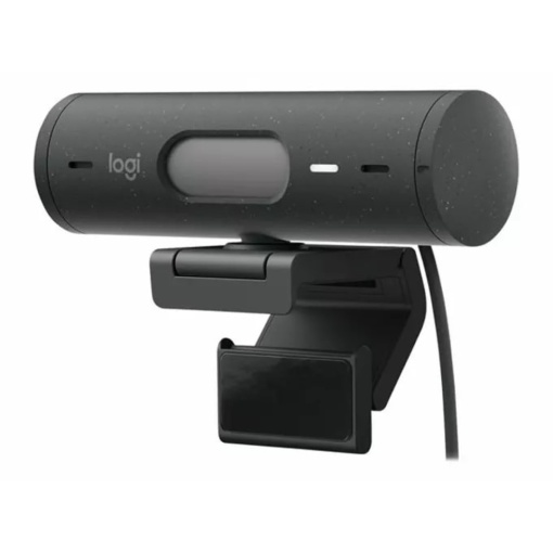 Уеб камера Logitech Brio 505 Graphite (960-001459), микрофон, FHD@30fps, HDR, noise reduction, Auto Focus, USB-C, черна
