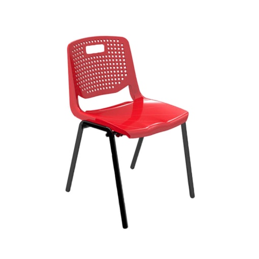 Ученически стол Stilo, червен, RFG, 430 х 425 х 460 mm, от VIII до XII клас