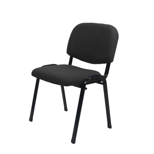 Iso Iron Black Посетителски стол с черна дамаска.