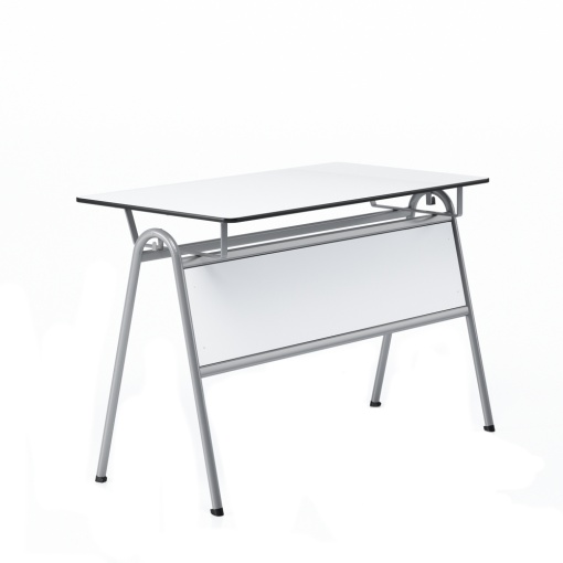 Letme Учителска маса RFG, 1100 х 600 х 750 mm, бял плот, сив метал