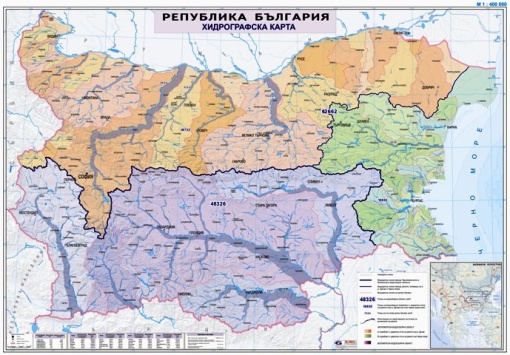 България - хидрографска карта