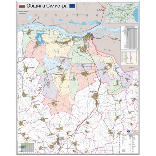 Карта на община Силистра