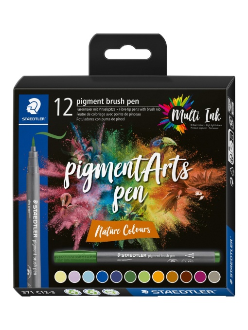 Маркери Staedtler Pigment Arts 371, 12 цвята, 371 c12-3