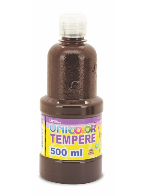 Темперна боя Uniline, 500 мл в бутилка, кафява