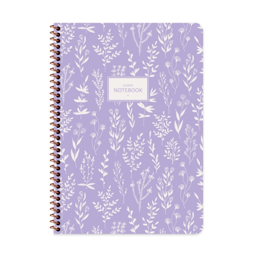 Тетрадка А5 80 Л., ШР, Спирала, Карт. Корица, Поле Pastel Flora