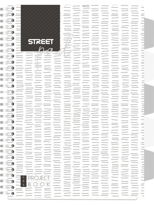 Тетрадка Street Pad, А5, спирала, PP, 100 листа, МК, white