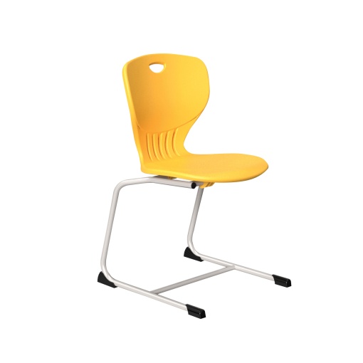 Ученически стол Maxima C, жълт, от V до VIII клас, 43 х 45 х 43 cm, RFG.