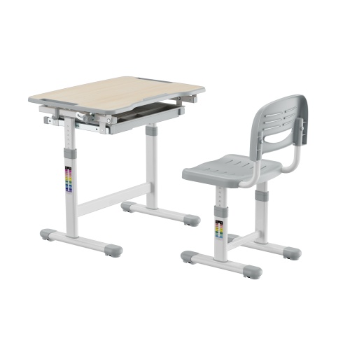 Ergo Tech B207 ученически чин и стол, сив цвят, RFG Ергономичен