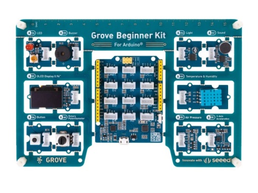 Grove – Комплект за начинаещи за Arduino – Всичко-в-едно Arduino съвместима платка с 10 сензора и 12 проекта