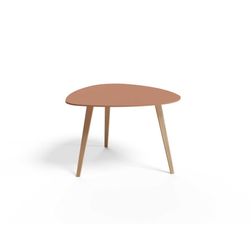 RFG Ниска маса Torino, 650 х 650 х 450 mm, меламин светъл дъб и керемидено.