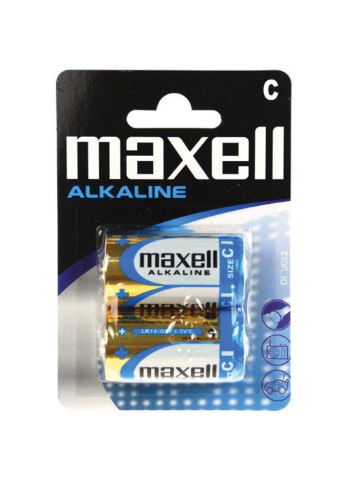 Батерия Maxell, LR14, алкални, 2 броя, блистер
