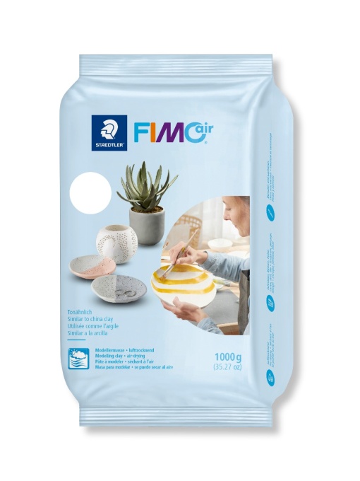 Глина Staedtler Fimo Air basic 8101, 1 kg, бял