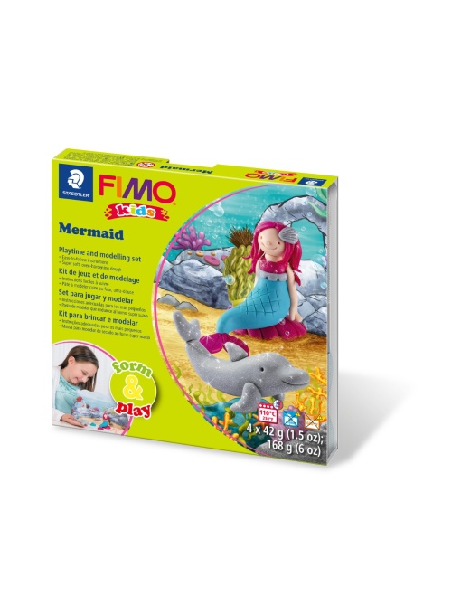 Комплект глина Staedtler Fimo Kids, 4x42g, Mermaid