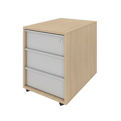 Контейнер Nova, 42.8 x 60 x 56 cm, с 3 чекмеджета, с включен ключ.