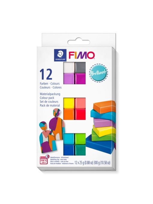 К-т глина Staedtler Fimo Soft, 12цв.х25g,Brilliant