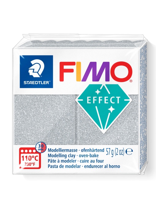 Полимерна глина Staedtler Fimo Effect,57g, бледо сребрист 812