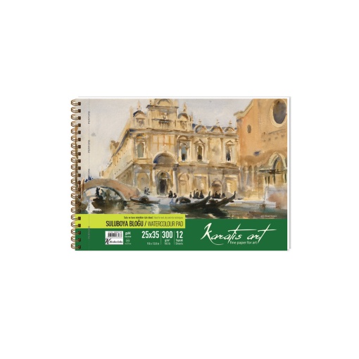 Скицник 25 Х 35 См, 300 Гр, Акварелен, 12 Л.